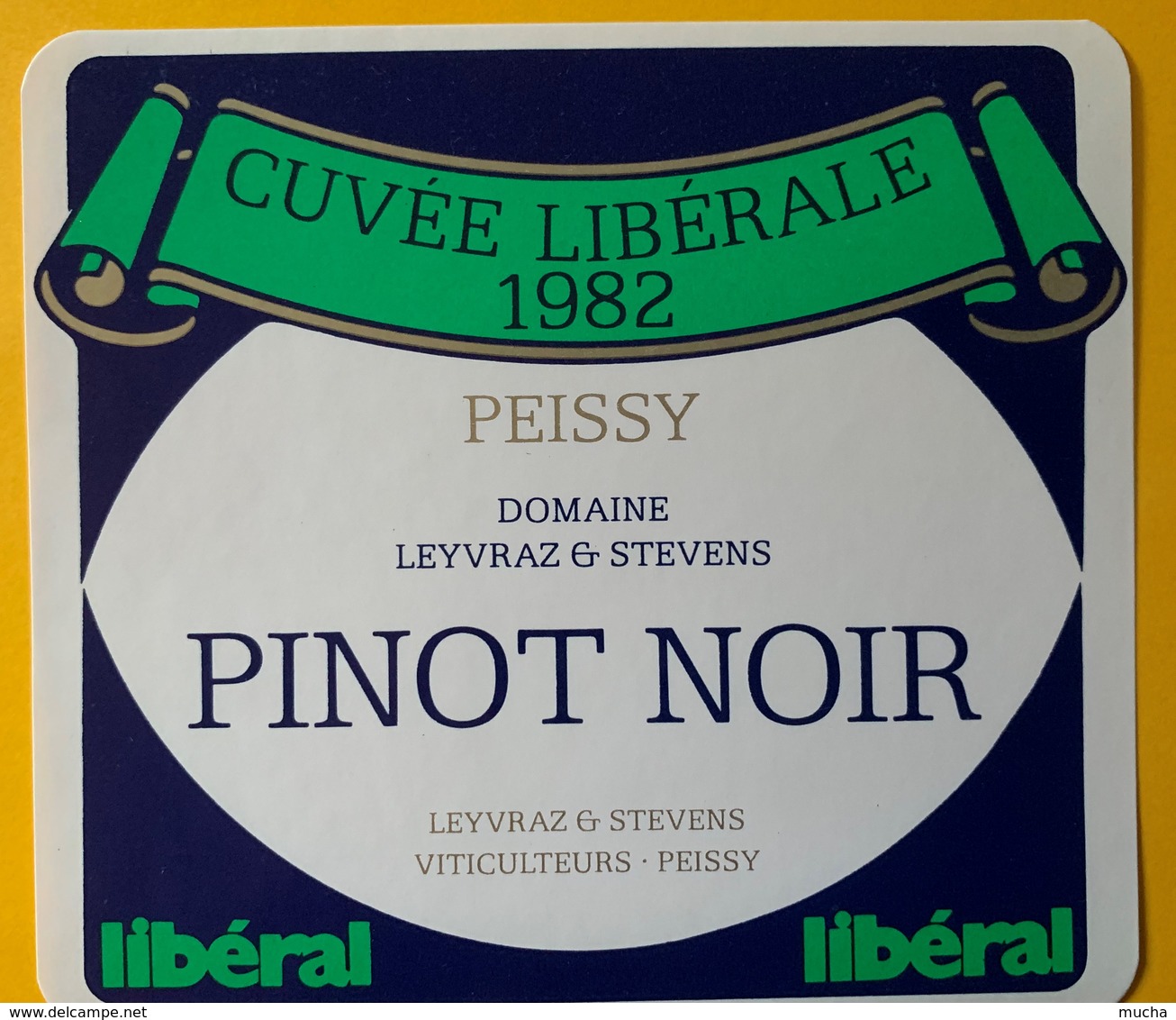 11429 -  Cuvée Libérale 1982 Pinot Noir De Peissy  Suisse Pour Parti Libéral - Politik (alte Und Neue)