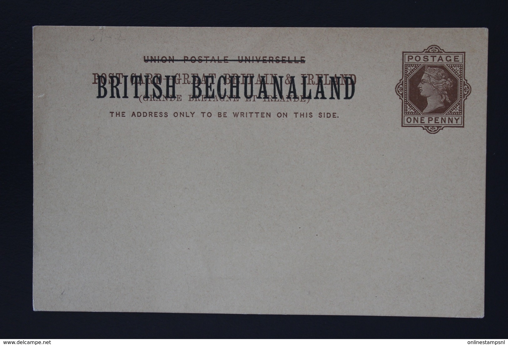 BRITISH BECHUANALAND  Postcard Used + Unused HG P4 1894 Cancel 555 Vryburg + CDS -> Cape Town - 1885-1895 Colonia Británica
