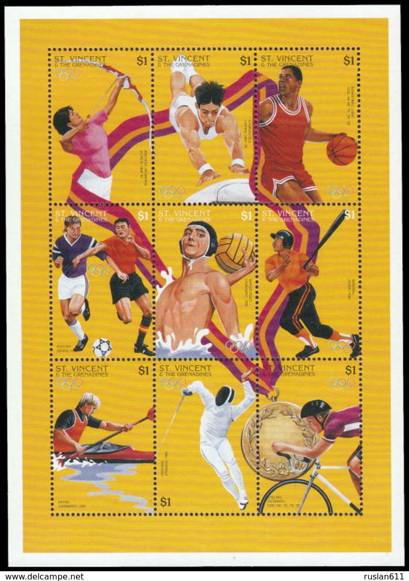Soccer Football St.Vincent KB 3622/30 1996 Olympics Atlanta MNH ** - Unused Stamps