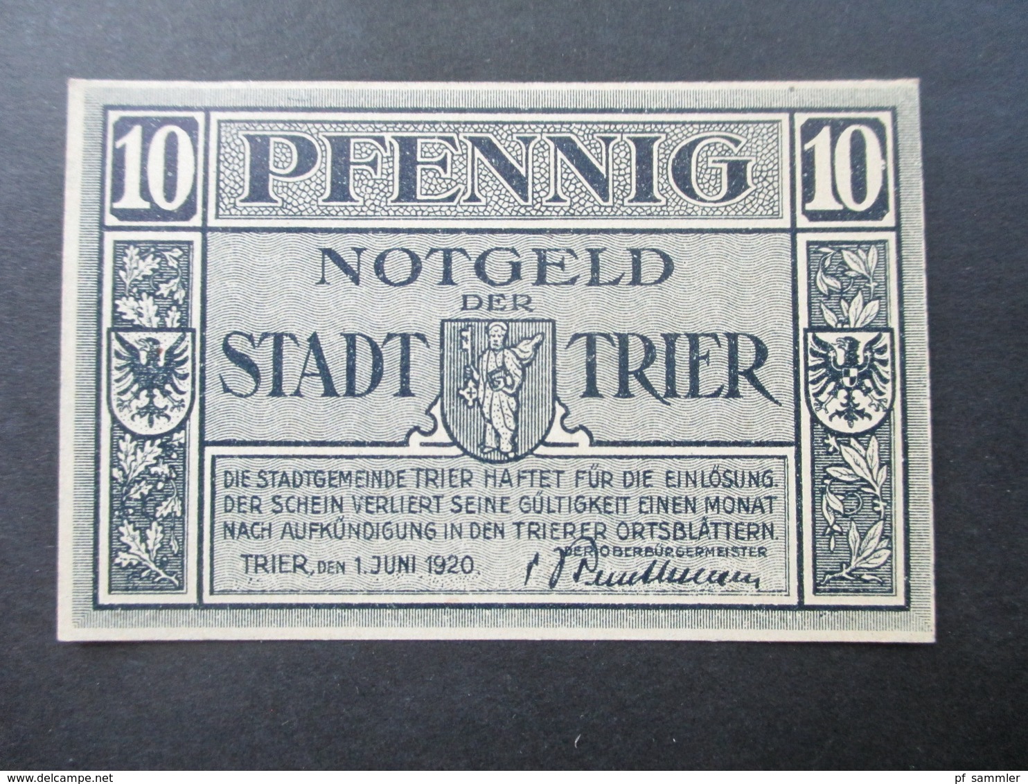 Notgeld Stadt Trier 1920 Und 21 2 Scheine Top Zustand! - Lokale Ausgaben