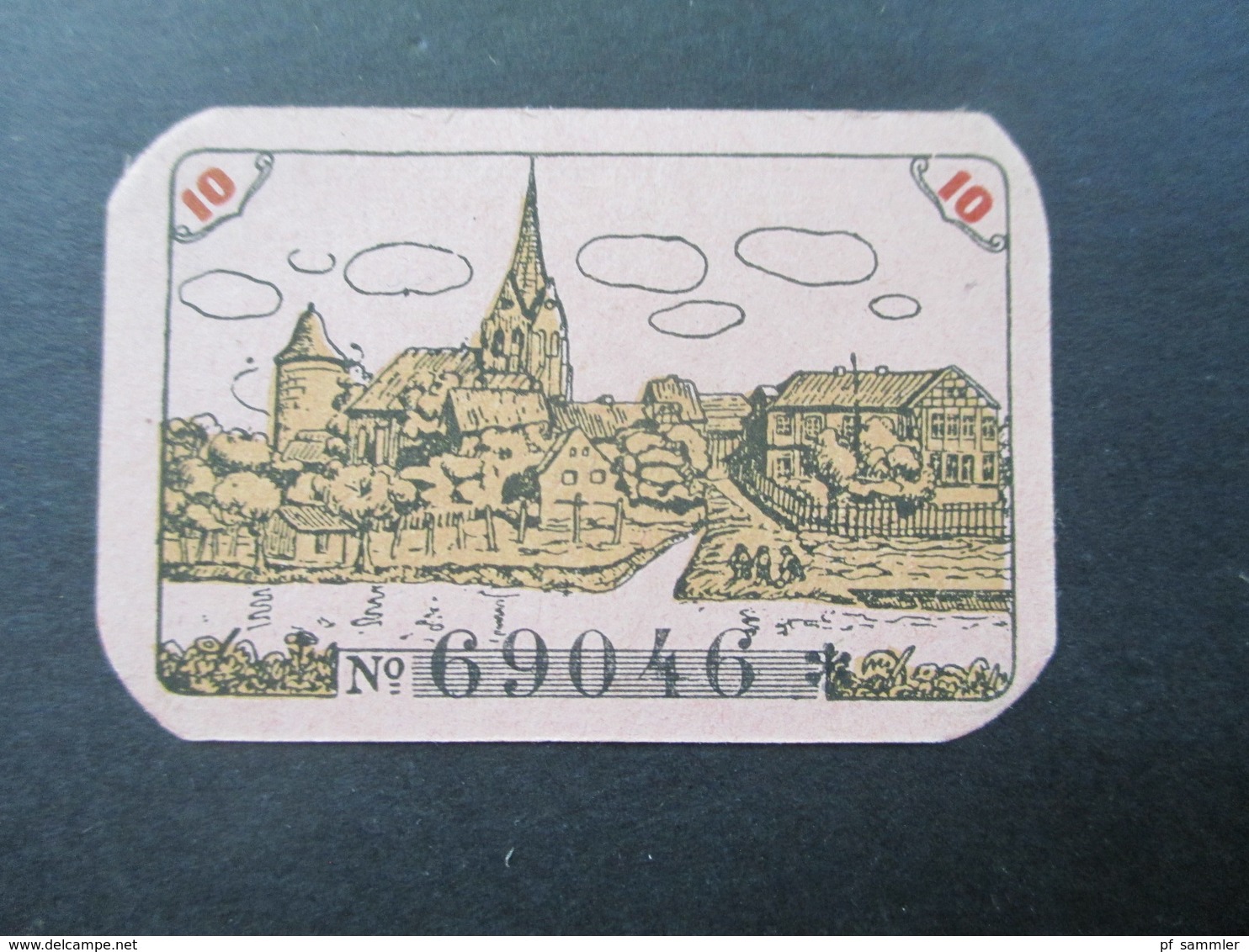 Notgeld Stadt Sparkasse Dannenberg Gutschein über 10 Pfennig 1920 Top Zustand! - Lokale Ausgaben