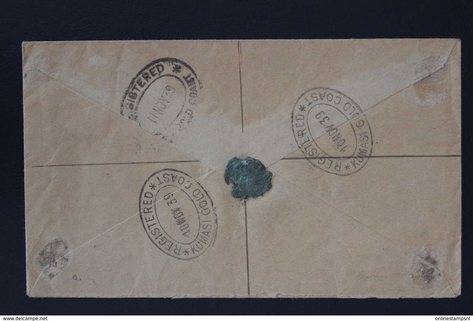 GOLDCOAST Registered Censored Cover  KUMASI 10-11-1939 -> LONDON - Goudkust (...-1957)