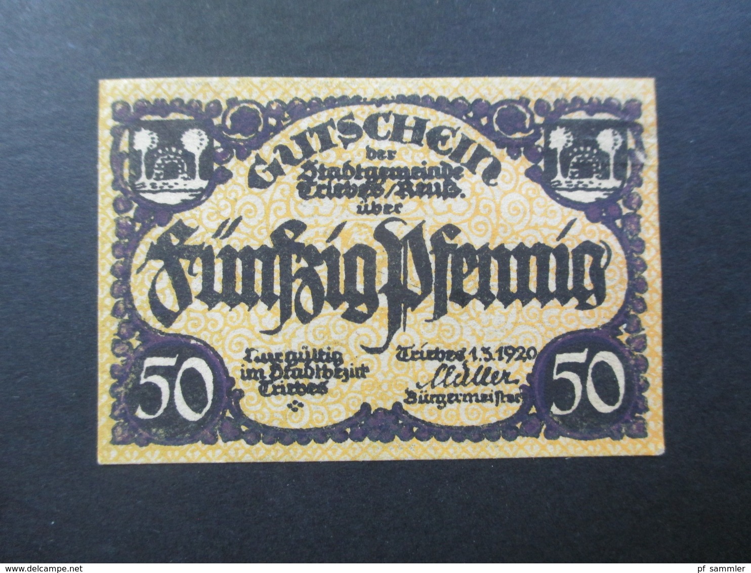 Notgeld Stadtgemeinde Triebes 25 Und 50 Pfennig 1920 Top Zustand - Lokale Ausgaben