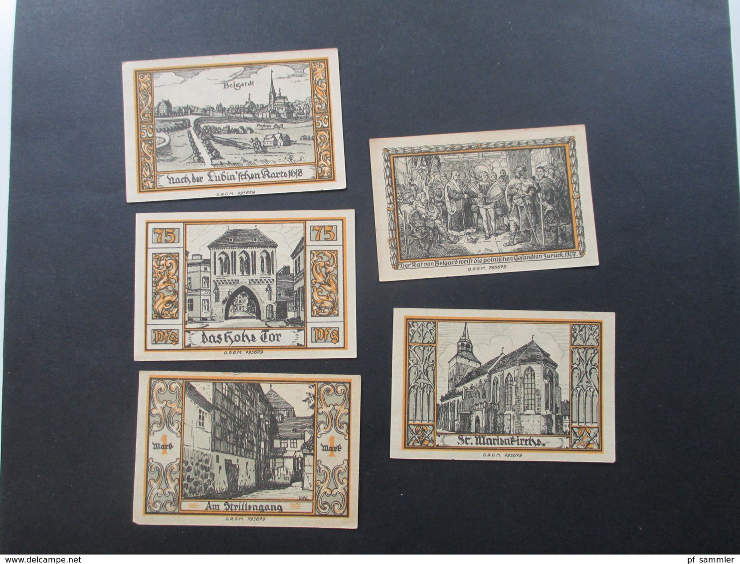 Notgeld Stadt Belgard 5 Scheine / Serie ?? 25 PF - 2 Mark Guter Zustand! - [11] Local Banknote Issues