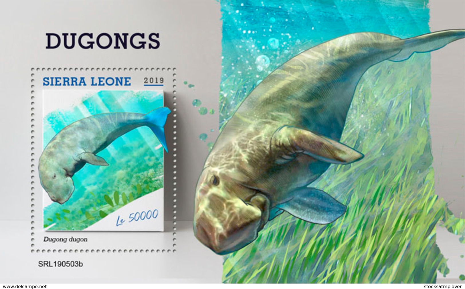 Sierra Leone 2019 Fauna  Dugongs    S201907 - Sierra Leone (1961-...)