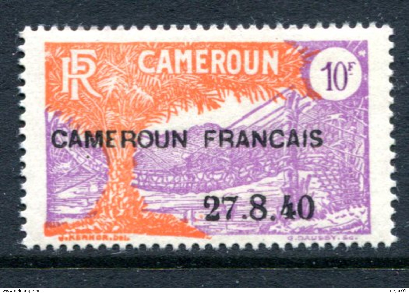 Cameroun - Surcharge Noire Cameroun Français 27.8.40 - Yvert 204 Neuf Xxx - Lot 190 - Unused Stamps