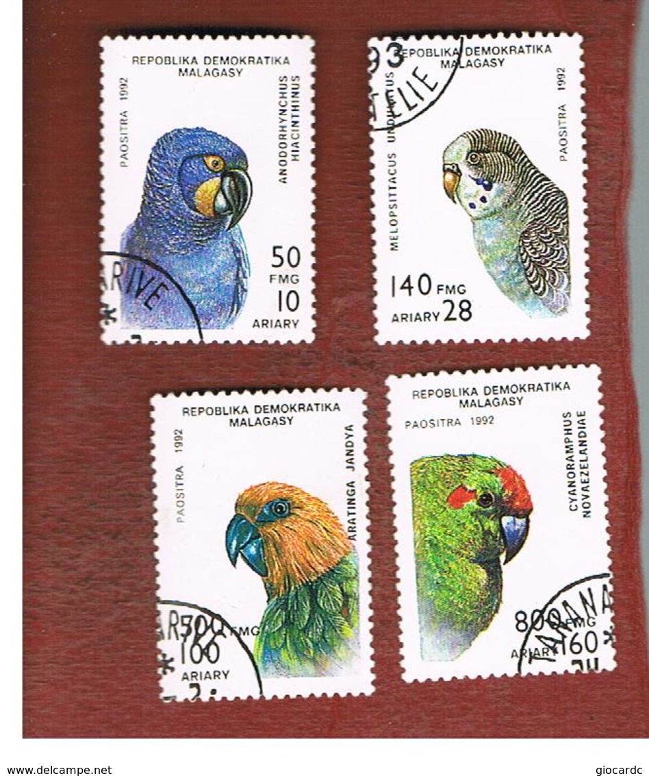 MADAGASCAR -  SG 959.965 - 1993  PARROTS      -  USED° - Madagascar (1960-...)