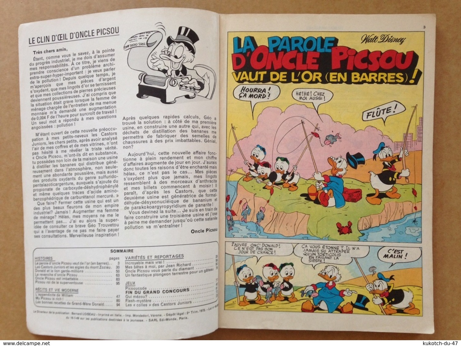 Disney - Picsou Magazine - Année 1972 - N°4 - Picsou Magazine