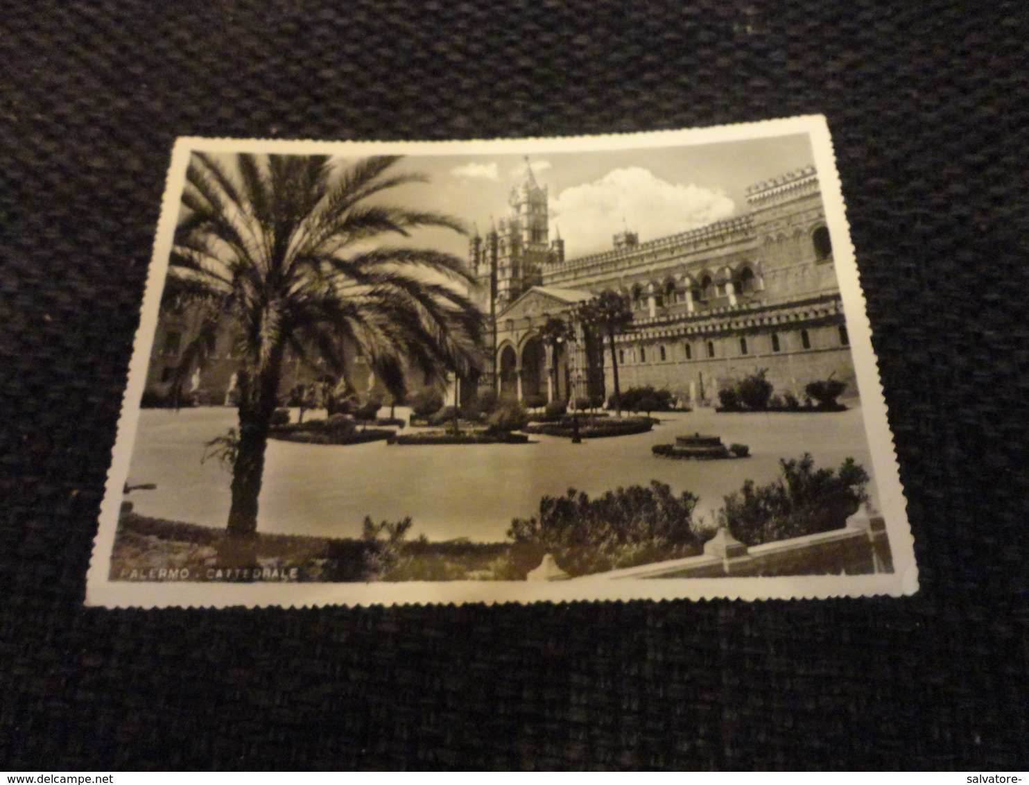 CARTOLINA PALERMO-LA CATTEDRALE-VIAGG.1956 CON ANNULLO PUBBLICITARIO 1° MOSTRA DELLA MECC.POSTALE - Palermo