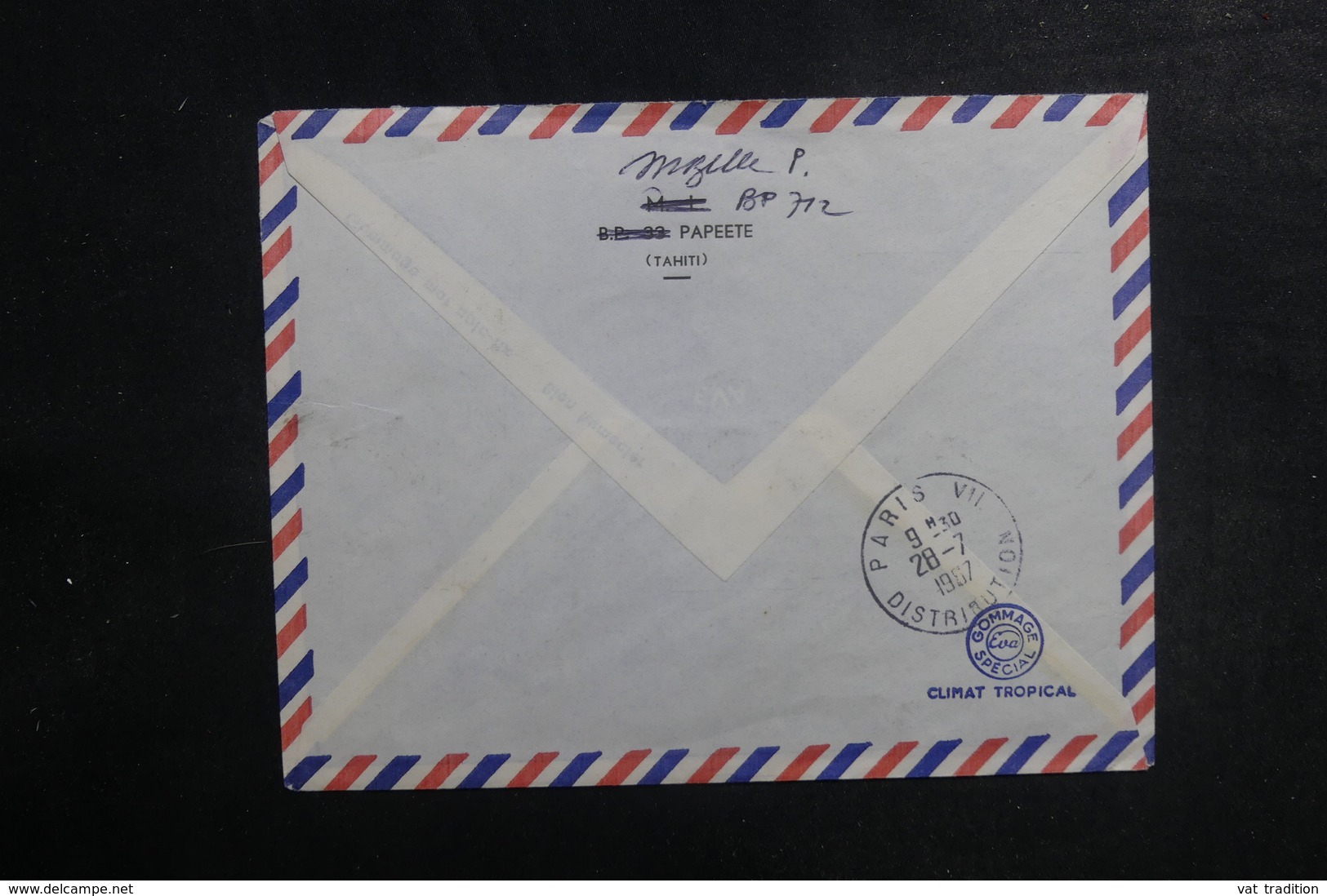 POLYNÉSIE - Enveloppe En Recommandé De Papeete Pour Paris En 1967, Affranchissement Plaisant - L 39705 - Covers & Documents