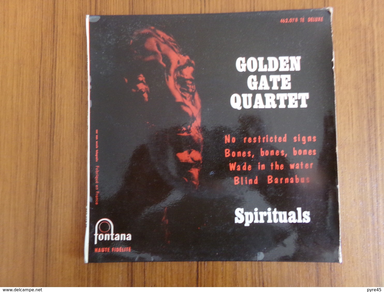 45 TOURS GOLDEN GATE QUARTET FONTANA 462078 NO RESTRICTED SIGNS / BONES BONES BONES / WADE IN THE WATER + 1 - Religion & Gospel