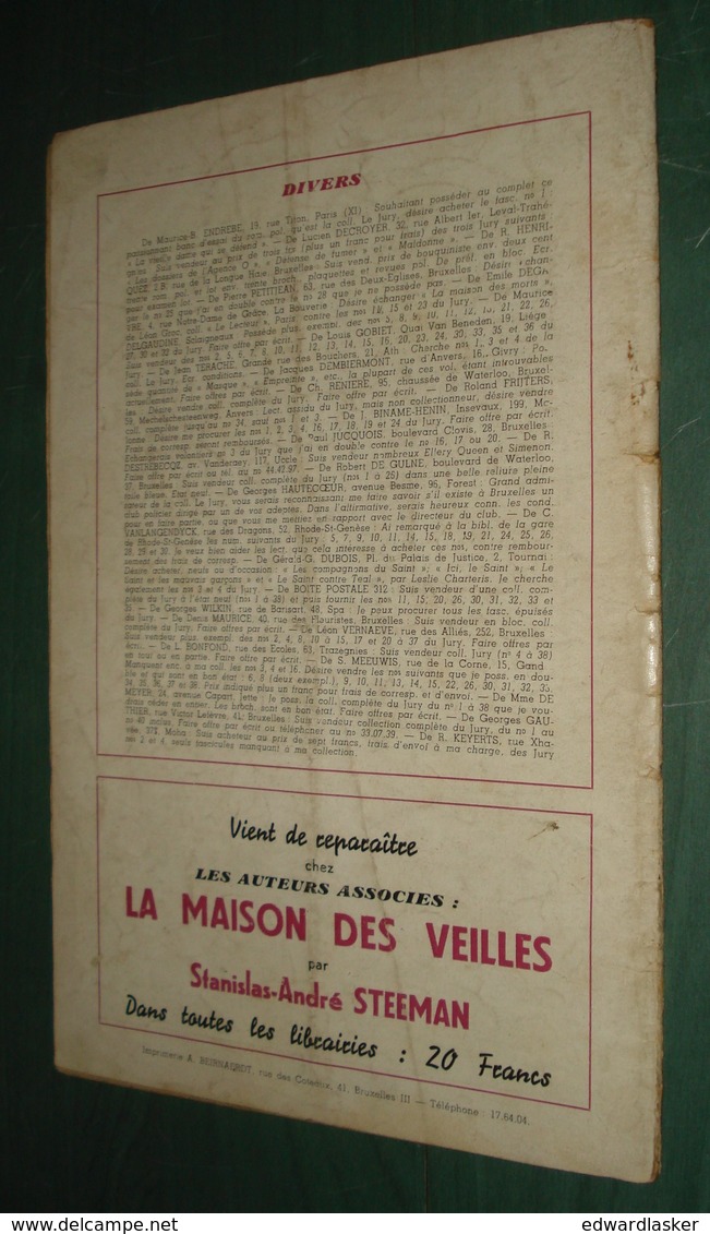 Coll. LE JURY N°43 : SCANDALE //Jean-Marie ANDRIEU - Steeman - 1942 - Jury, Le