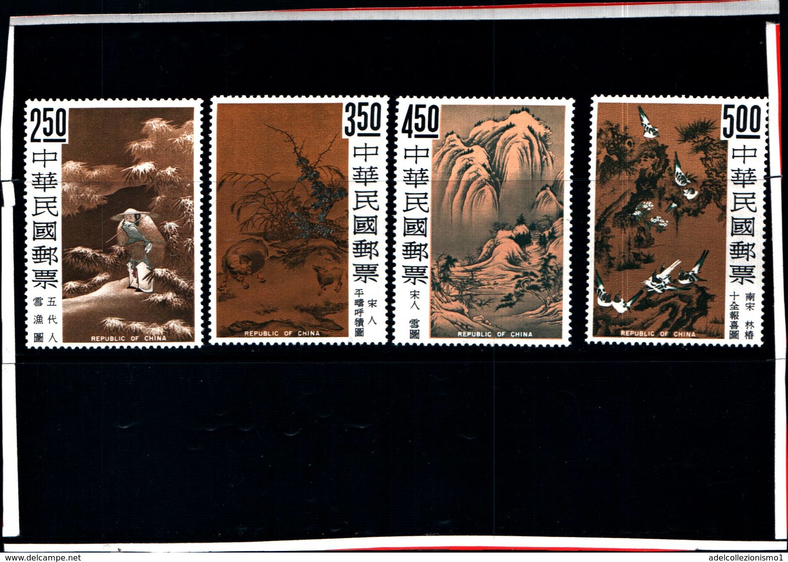 6765B) FORMOSA- 1966-QUADRI DELLA CINA ANTICA-SERIE COMPLETA-N. 541/44-MNH** - Nuovi