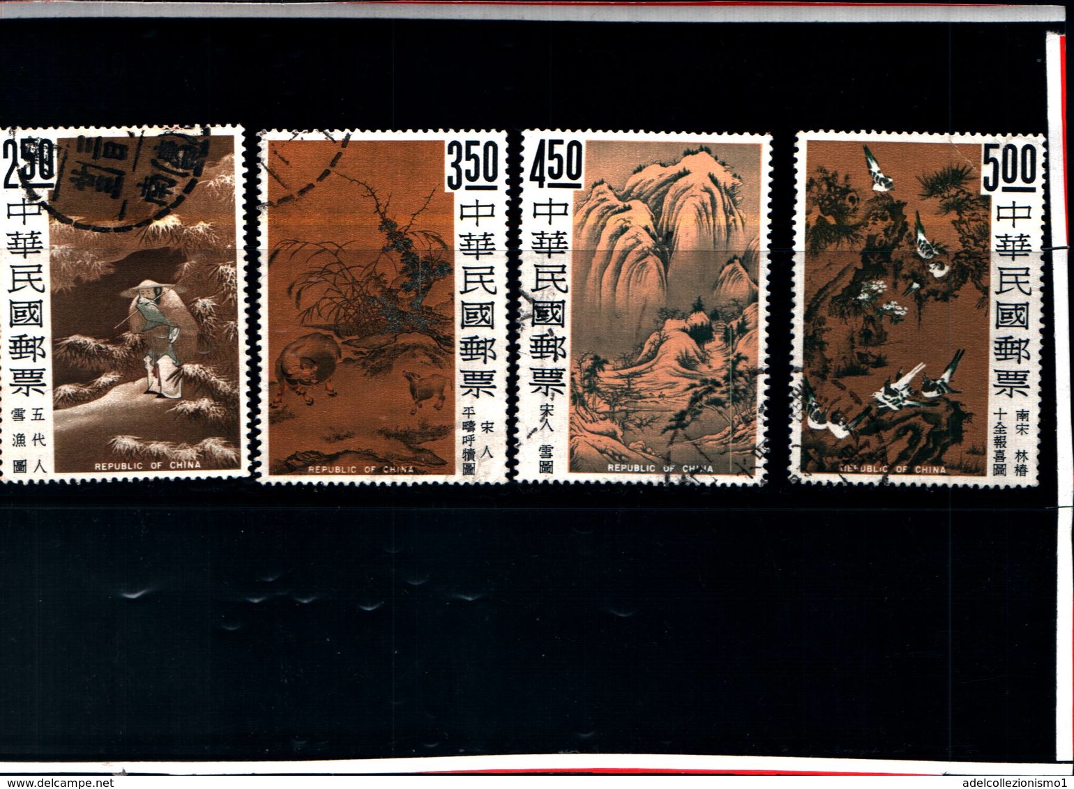 6766B) FORMOSA- 1966-QUADRI DELLA CINA ANTICA-SERIE COMPLETA-N. 541/44-USATA - Usati