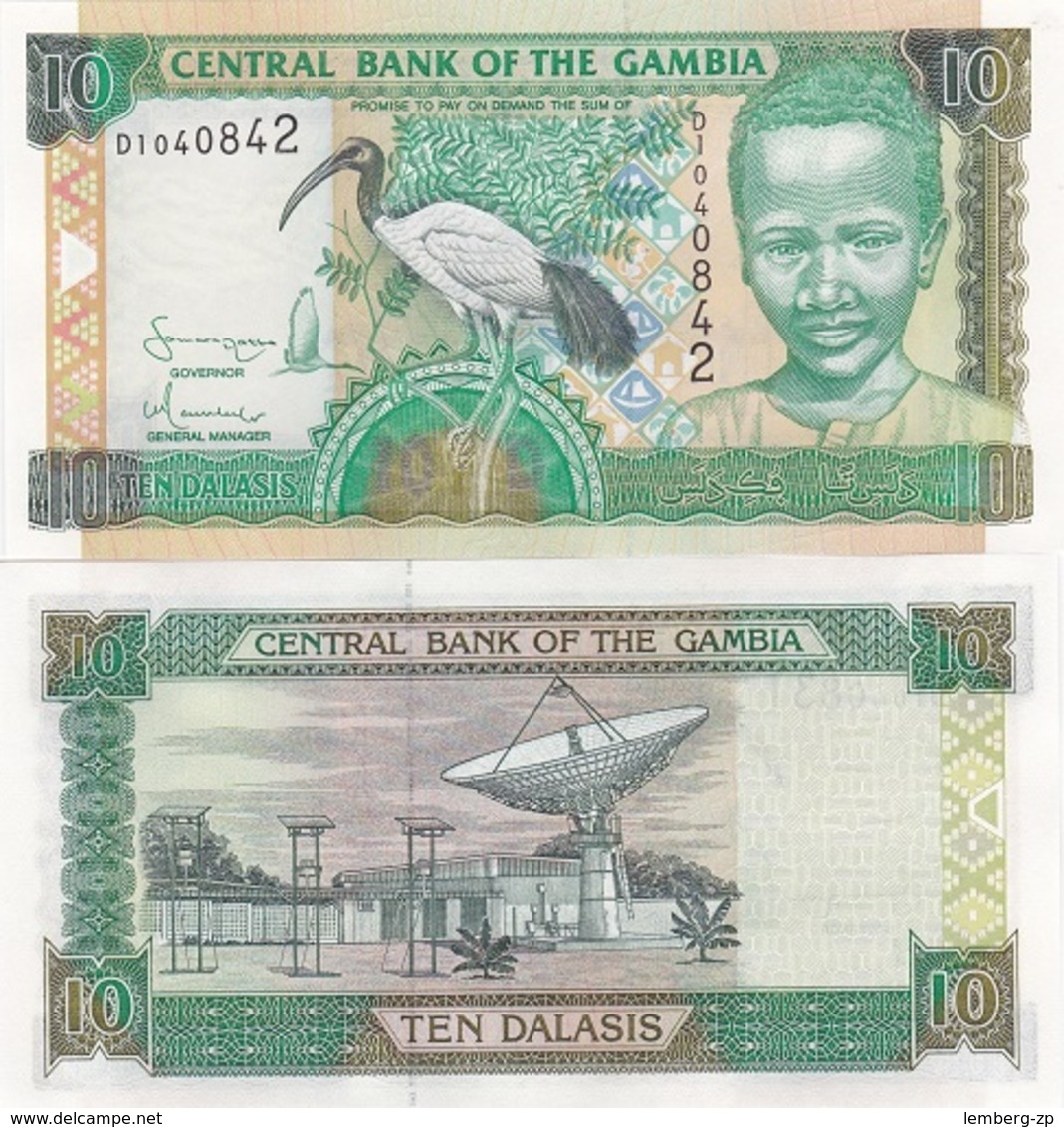 Gambia - 10 Dalasis 2001 UNC Lemberg-Zp - Gambie