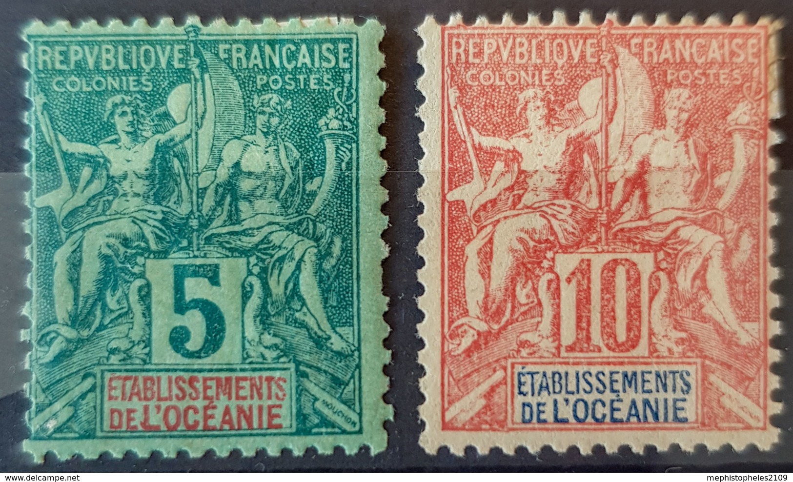 OCÈANIE - MLH - YT 4, 15 - 5c 10c - Unused Stamps