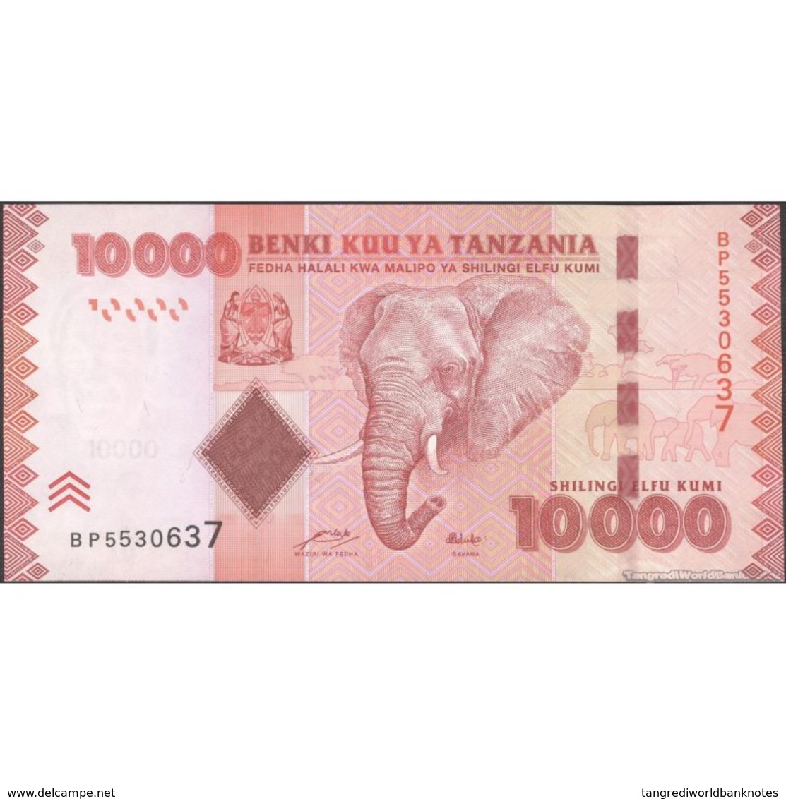 TWN - TANZANIA 44a - 10000 10.000 Shilingi 2010 Prefix BP UNC - Tanzania