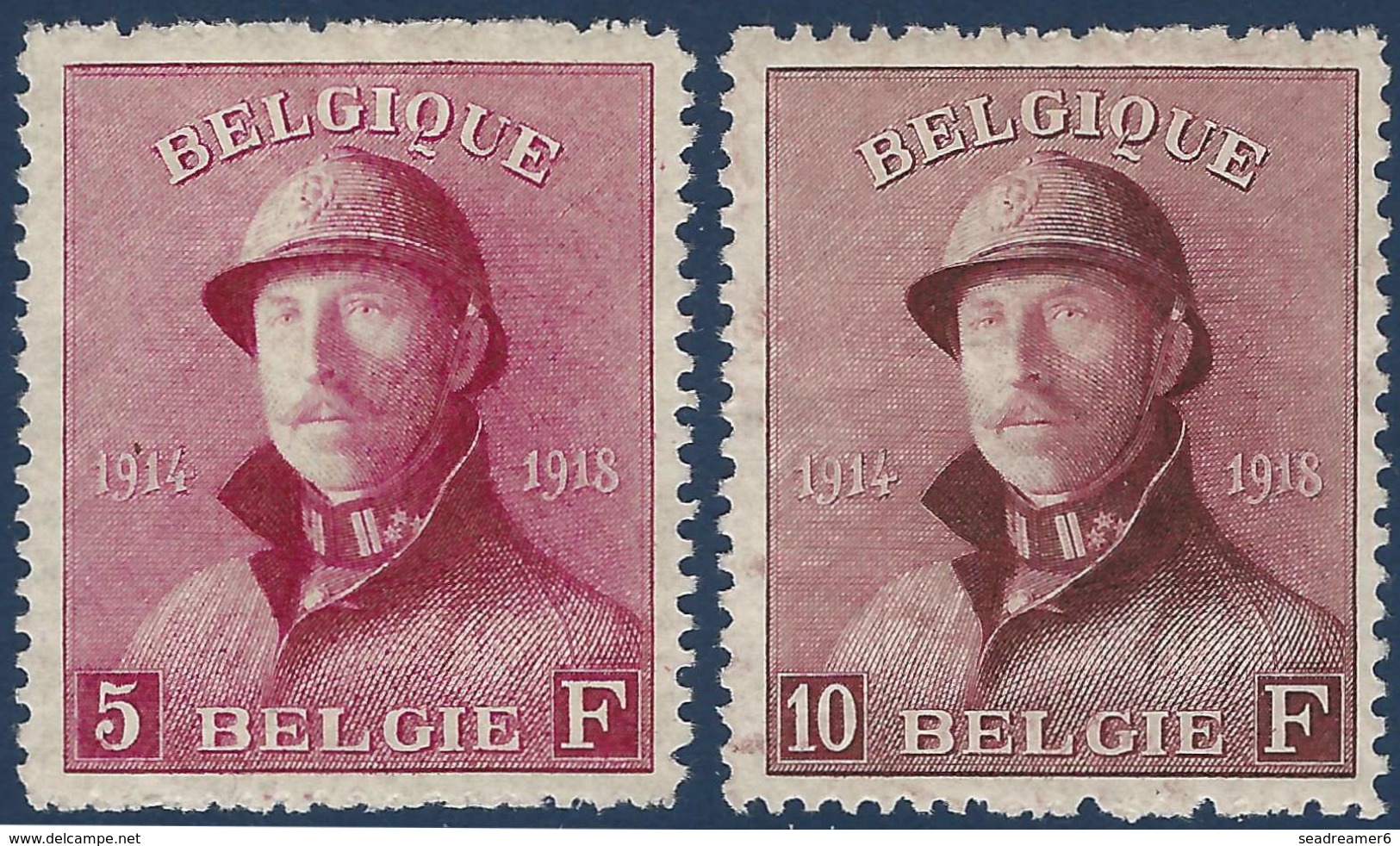 Belgique Roi Casqué 1919 N° 177** & 178** Fraicheur Postale TTB - Neufs