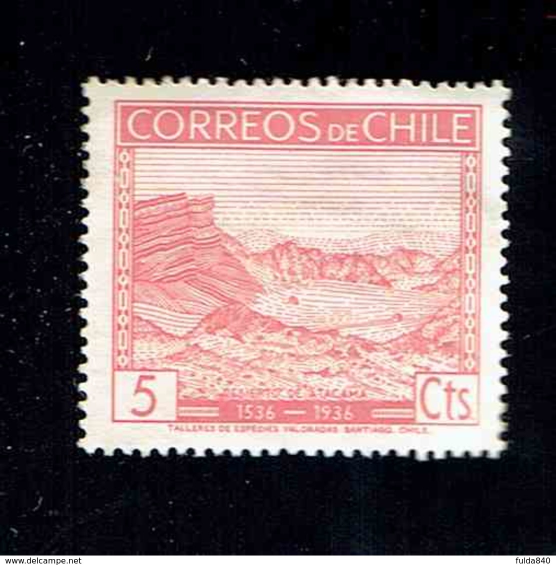 CHILI.(Y&T)   1936 - N°156   *4é Centenaire De La Découverte Du Chili Par Diego De Almagro*   5c.  Neuf - Cile