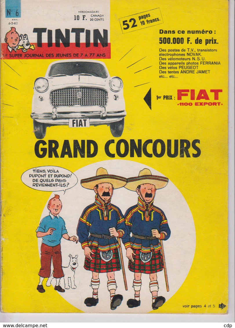 Tintin Et Fiat  1962 - Kuifje
