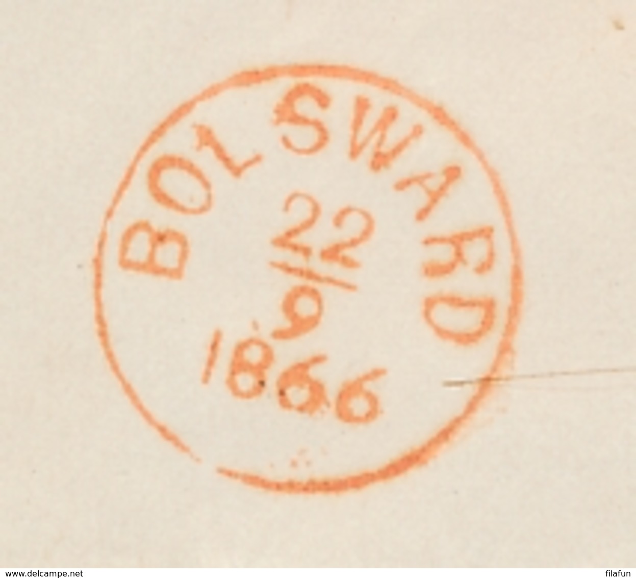 Nederland - 1862/1866 - 2 EO-briefjes Met Resp Stempel BOLSWAARD En BOLSWARD - ...-1852 Voorlopers