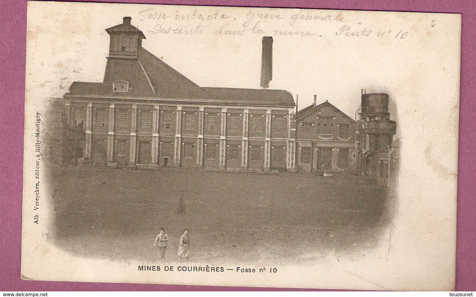 Cpa Mines De Courrieres Fosse N°10 - éditeur Alb Vereycken - 2 Scans - Altri & Non Classificati