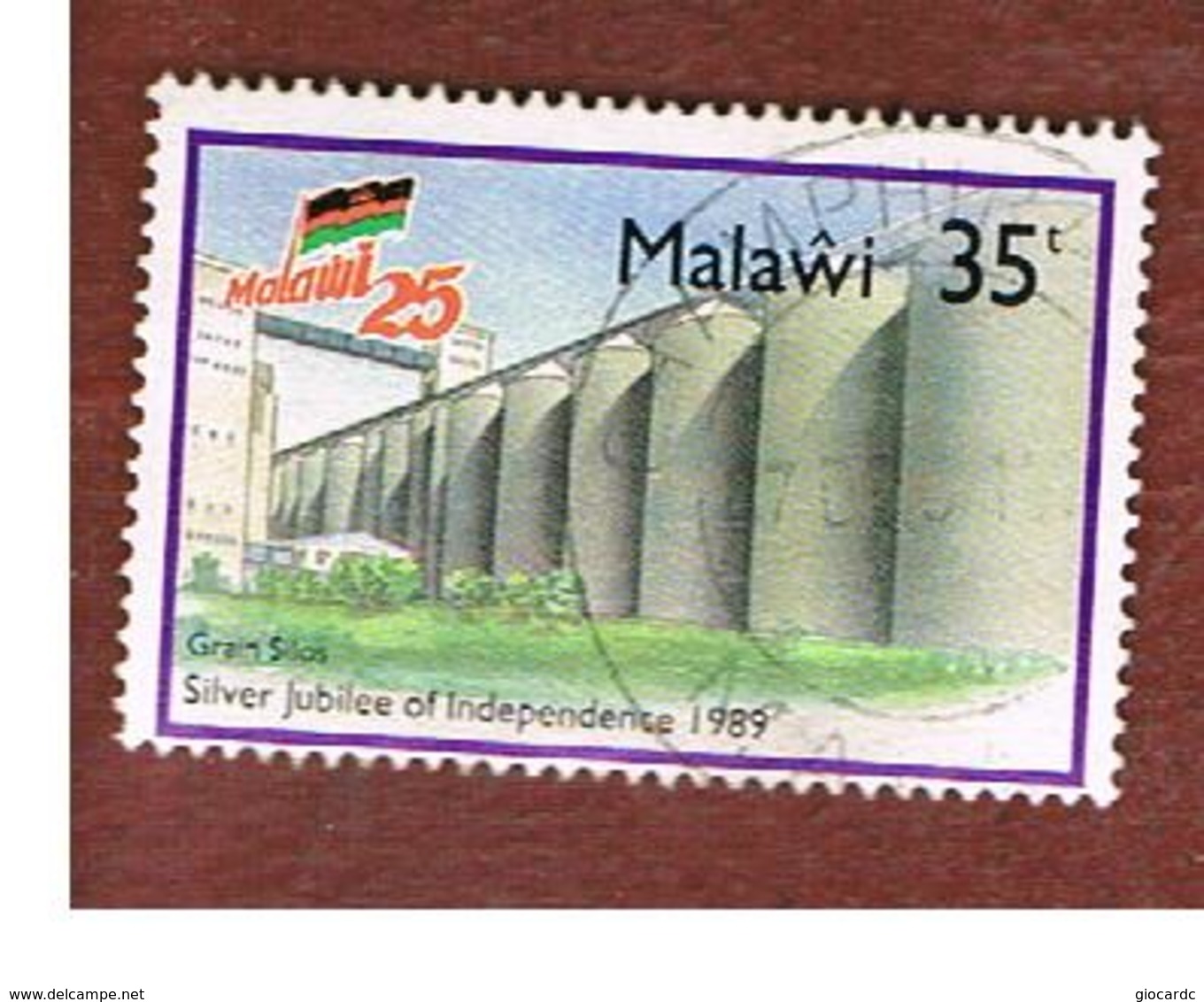 MALAWI - SG 818 - 1989 INDEPENDENCE ANNIVERSARY: GRAIN SILOS  -  USED° - Malawi (1964-...)