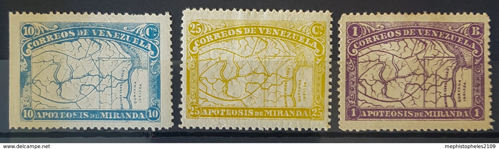 VENEZUELA - MLH - Sc# 138, 139, 141 - 10c 25c 1B - Venezuela