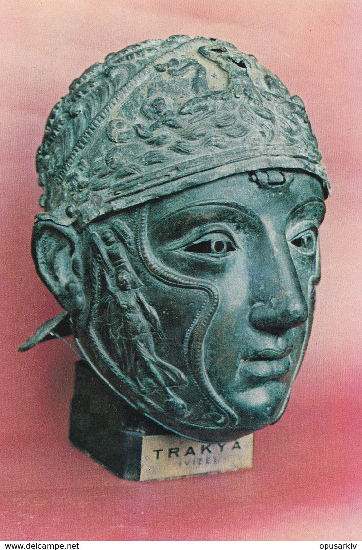 Turkey - 1970/80 - Postcard: Archeology | Bronze Face-helmet, Istanbul Archaeological Museum * - Turquie