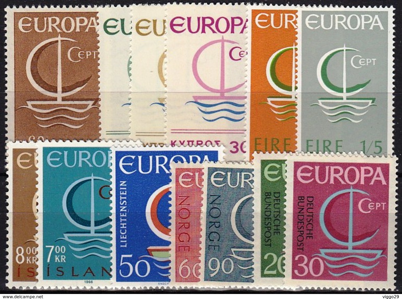 Europa CEPT 1966, Collection Of 13 Stamps / 7 Sets (MNH, **) - Sammlungen