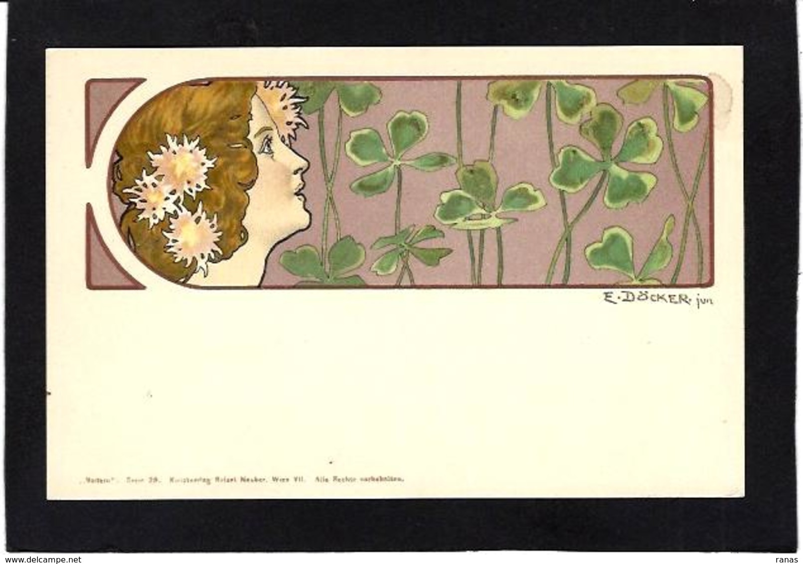 CPA Art Nouveau Femme Girl Women Non Circulé Signé Döcker - Women