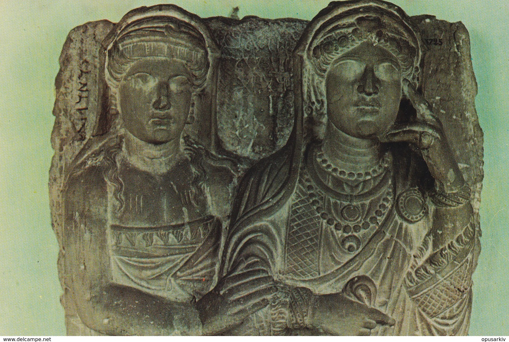Turkey - 1970/80 - Postcard: Archeology | Palmyrene Funerary Relief, Istanbul Archaeological Museum * - Turquie