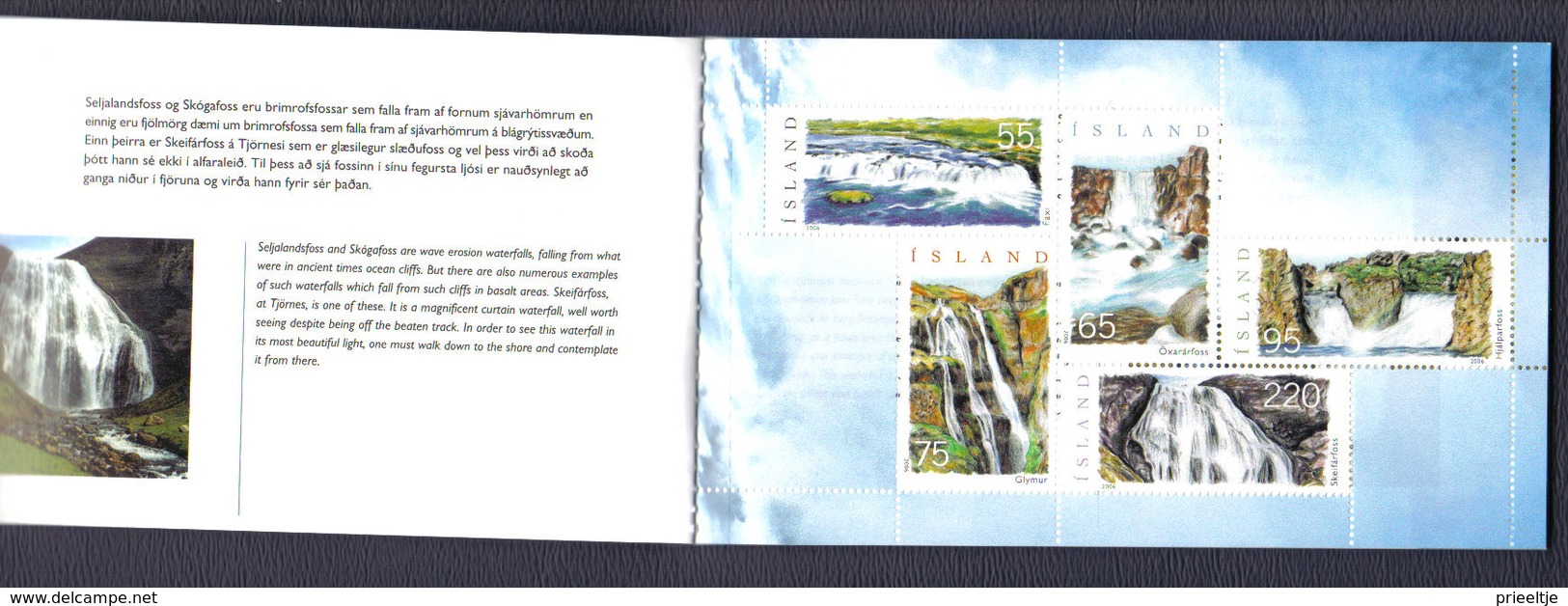 Iceland 2006 Waterfalls Prestige Booklet Y.T. C 1060a ** - Booklets