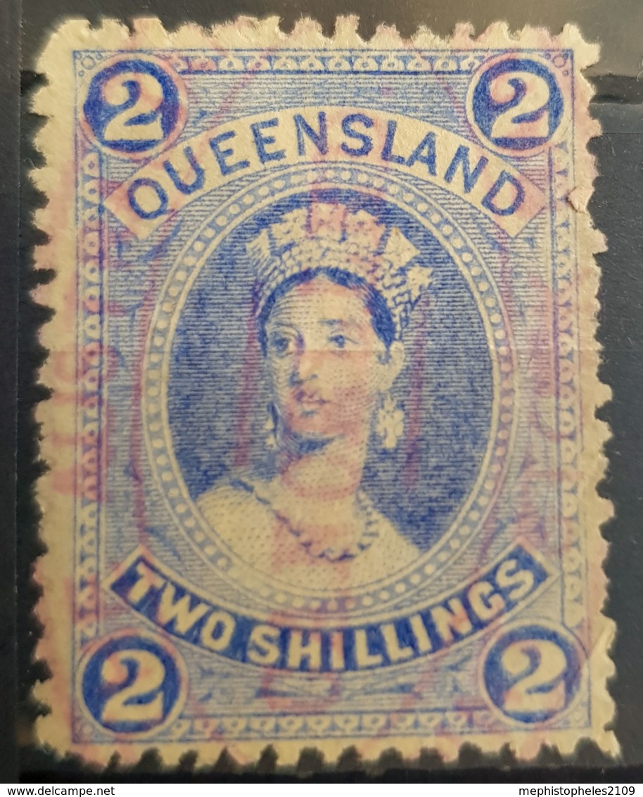 QUEENSLAND - Canceled - Sc# 74 - 2s - Used Stamps