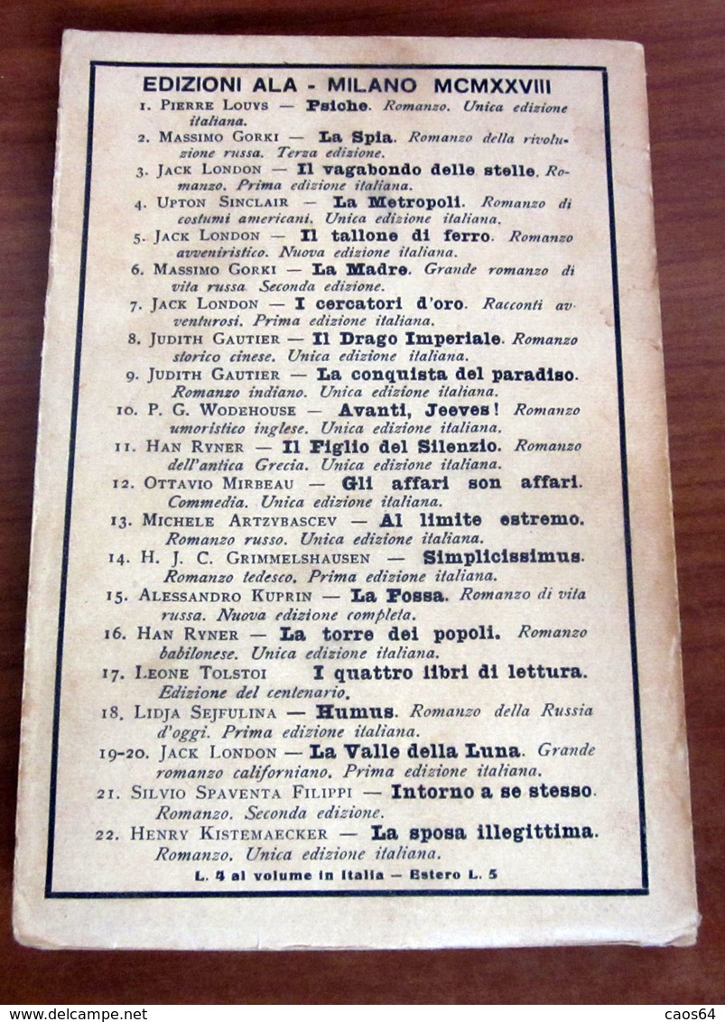 LA FOSSA	  Alessandro Kuprin  1928  Monanni - Classic