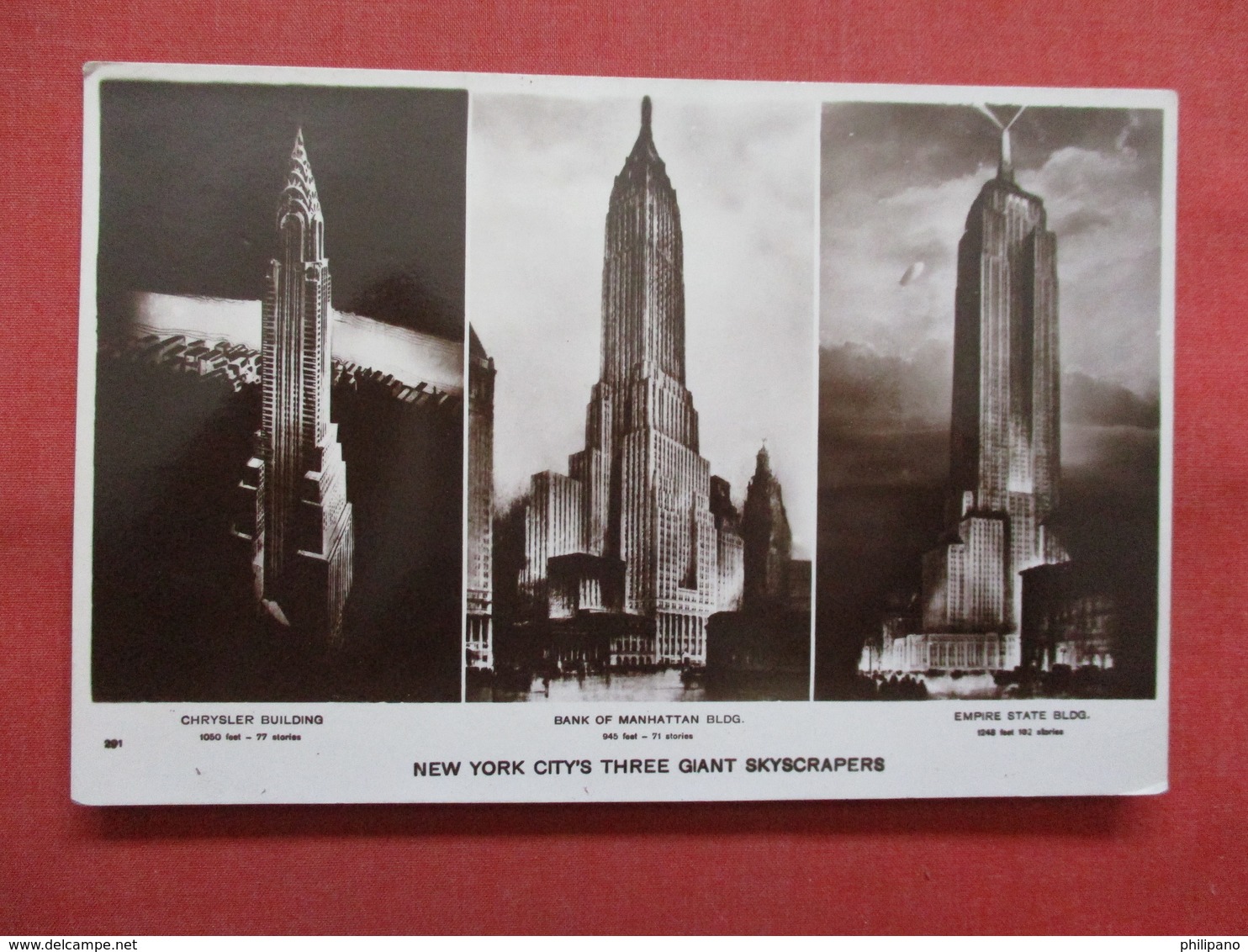 RPPC  NY City  Three Giant Skyscrapers   New York > New York City    Ref    3562 - Manhattan