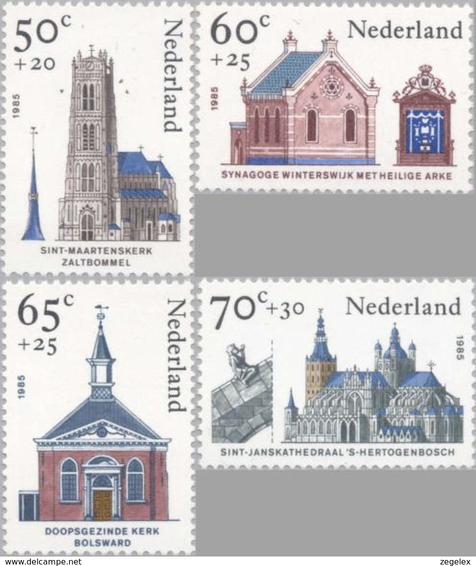 1985 Zomer, Kerken, Church, Synagoge  NVPH 1324-1327 Postfris/MNH/** - Nuovi