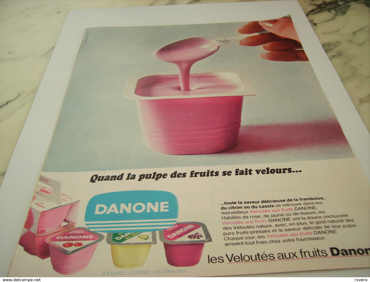 ANCIENNE PUBLICITE DESSERT MULTIPLE SAVEUR DANONE 1968 - Affiches