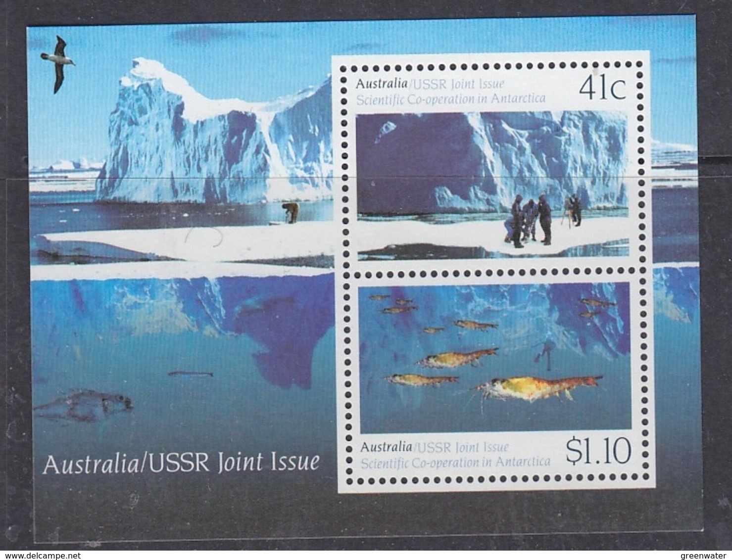 Australia 1990 Antarctica / Joint Issue With USSR M/s ** Mnh (44278) - Ongebruikt