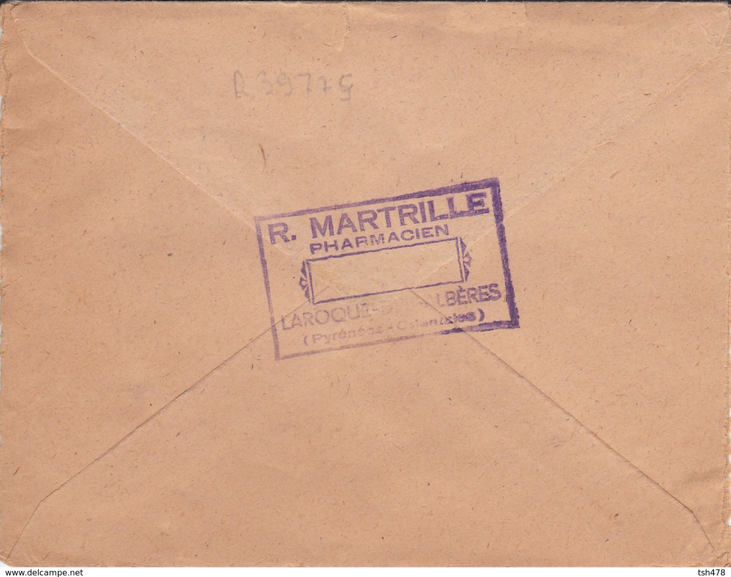 LETTRE---66--LAROQUE DES ALBERES--1948----R. MARTRILLE  Pharmacien--voir 2 Scans - 1921-1960: Période Moderne