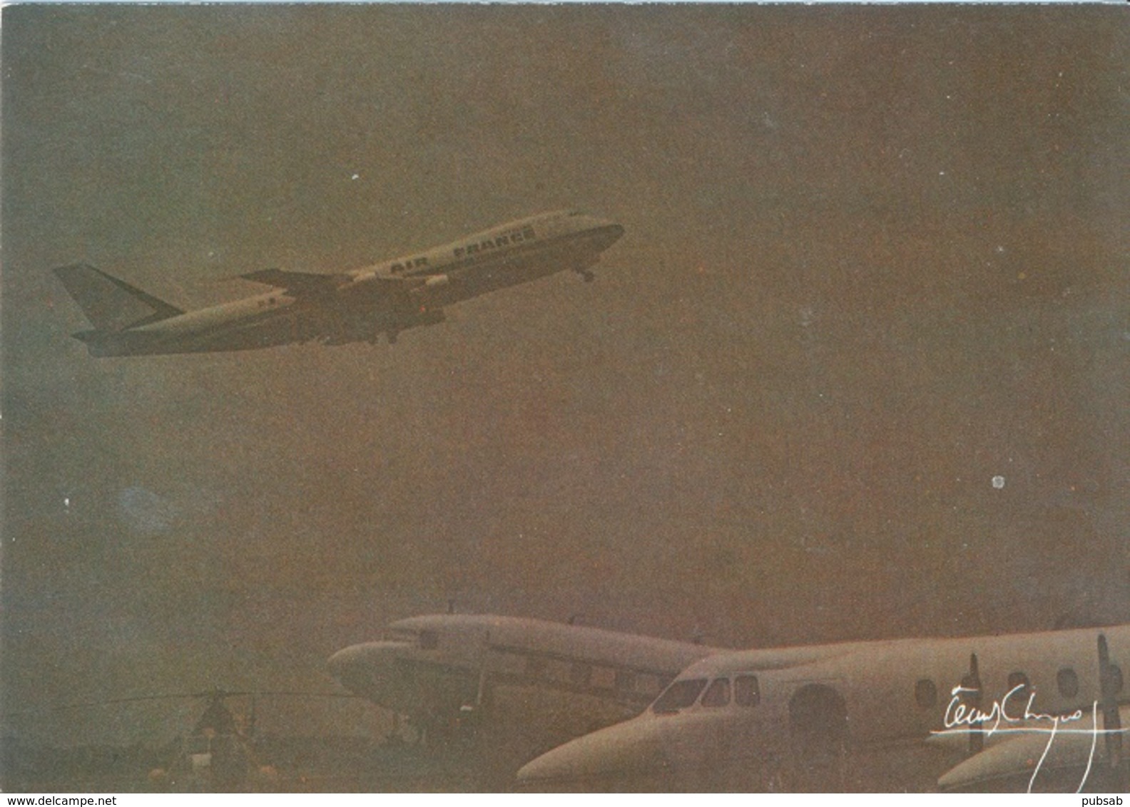 Avion / Airplane / AIR FRANCE / Boeing B 747 / Photo J.M. Chourgnoz / Size : 12X17cm - 1946-....: Ere Moderne