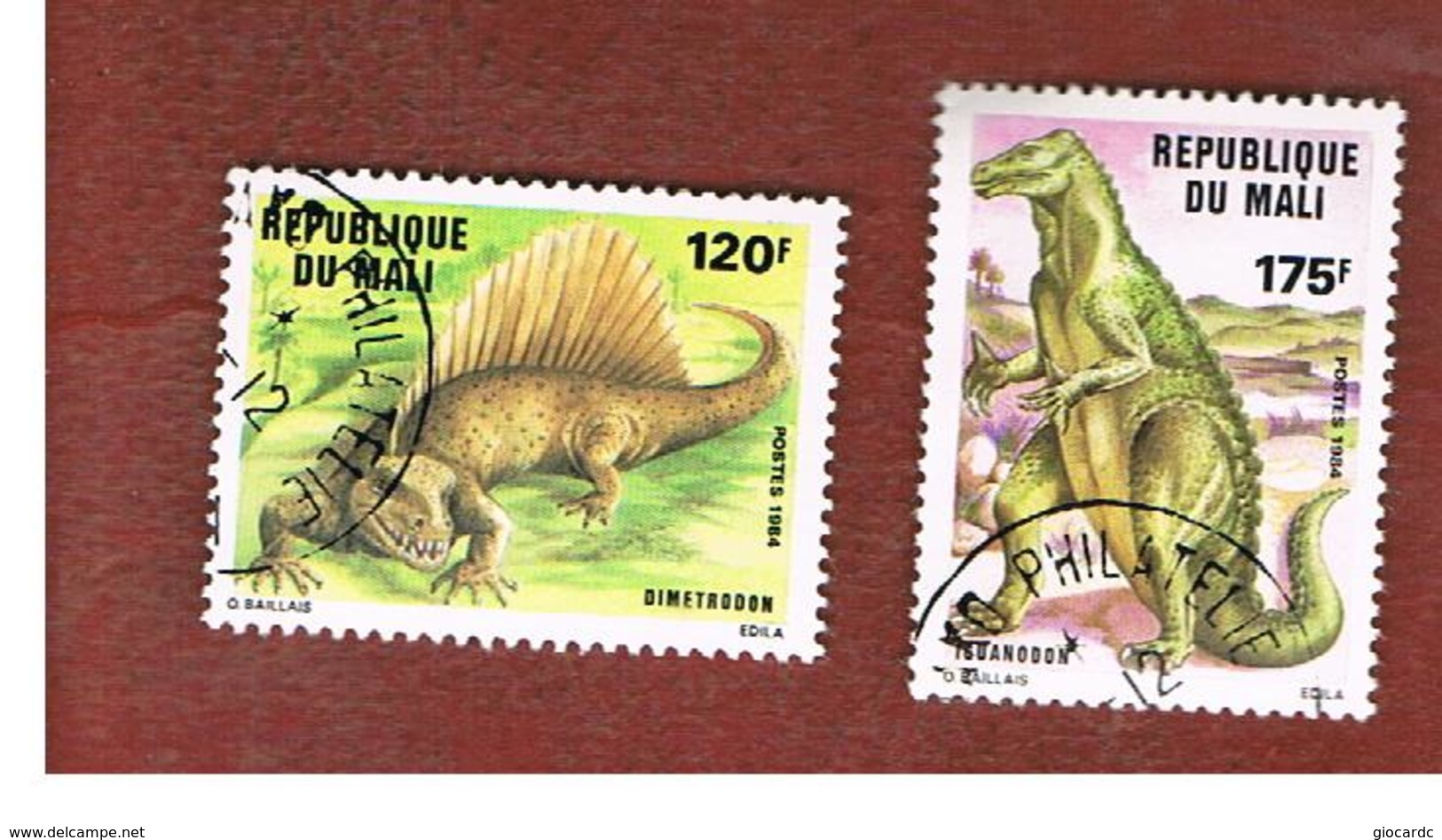 MALI - SG 1055.1056 - 1984 PREHISTORIC ANIMALS  -  USED° - Mali (1959-...)