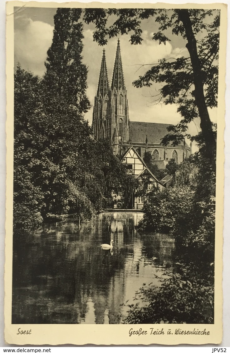 (897) Soest - Die Stadt Des Deutschen Mittelalters - Wiesenkirche - 1952 - Een Zwaan - Soest