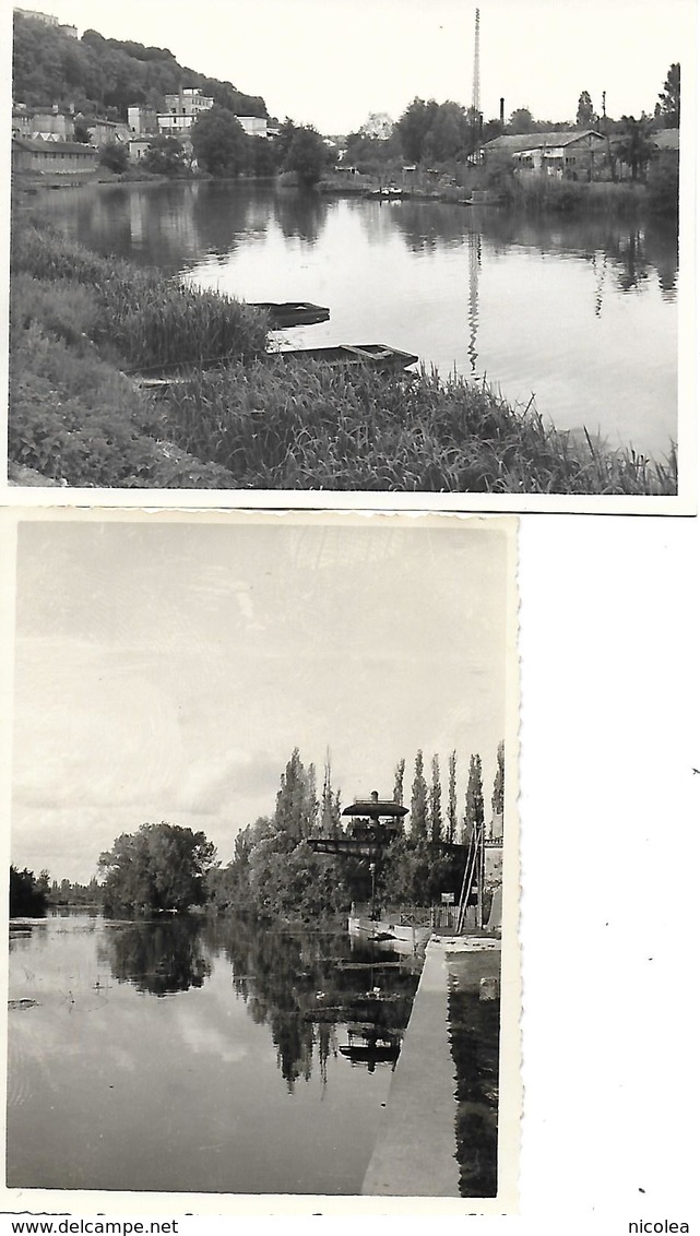 CHARENTE - ANGOULEME - PHOTO ORIGINALE X 2 - LA CHARENTE A L'HOURMEAU 1940/50 - Angouleme