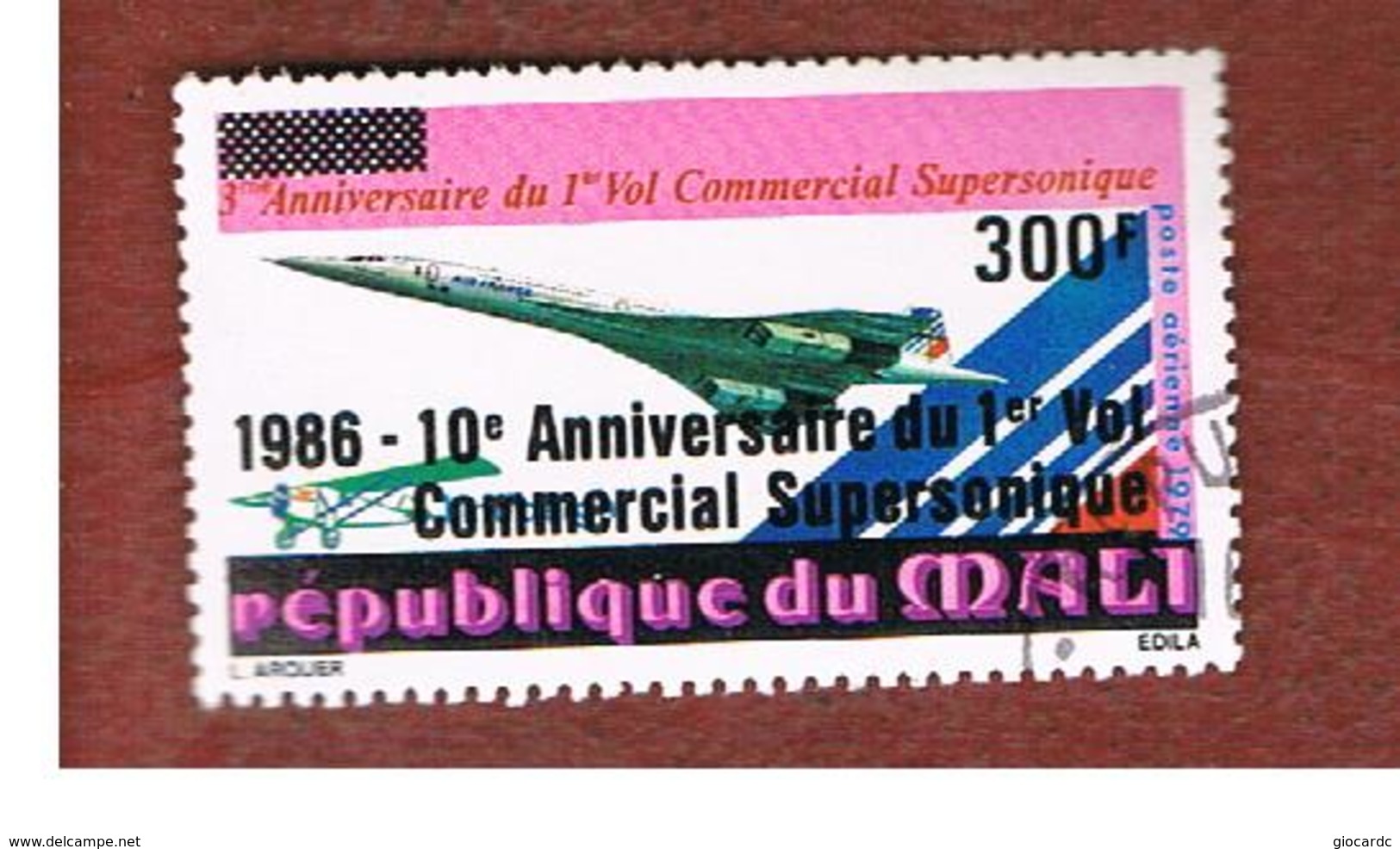 MALI - SG 1114   - 1986  10^ ANNIV. OF  CONCORDE FIRST COMMERCIAL FLIGHT  -  USED° - Mali (1959-...)