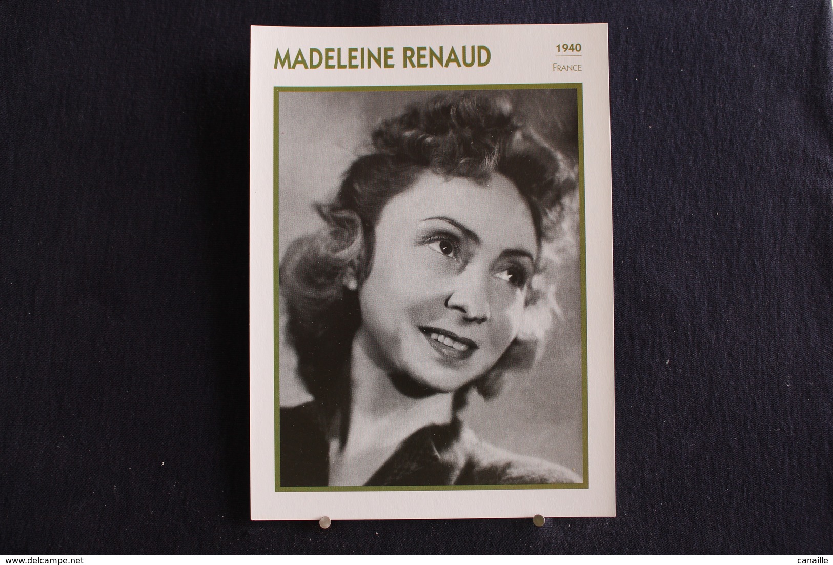 Sp-Actrice,française,1940-Madeleine Renaud, Née En 1900 à Paris (16e Arrondissement), Morte En 1994  à Neuilly-sur-Seine - Acteurs