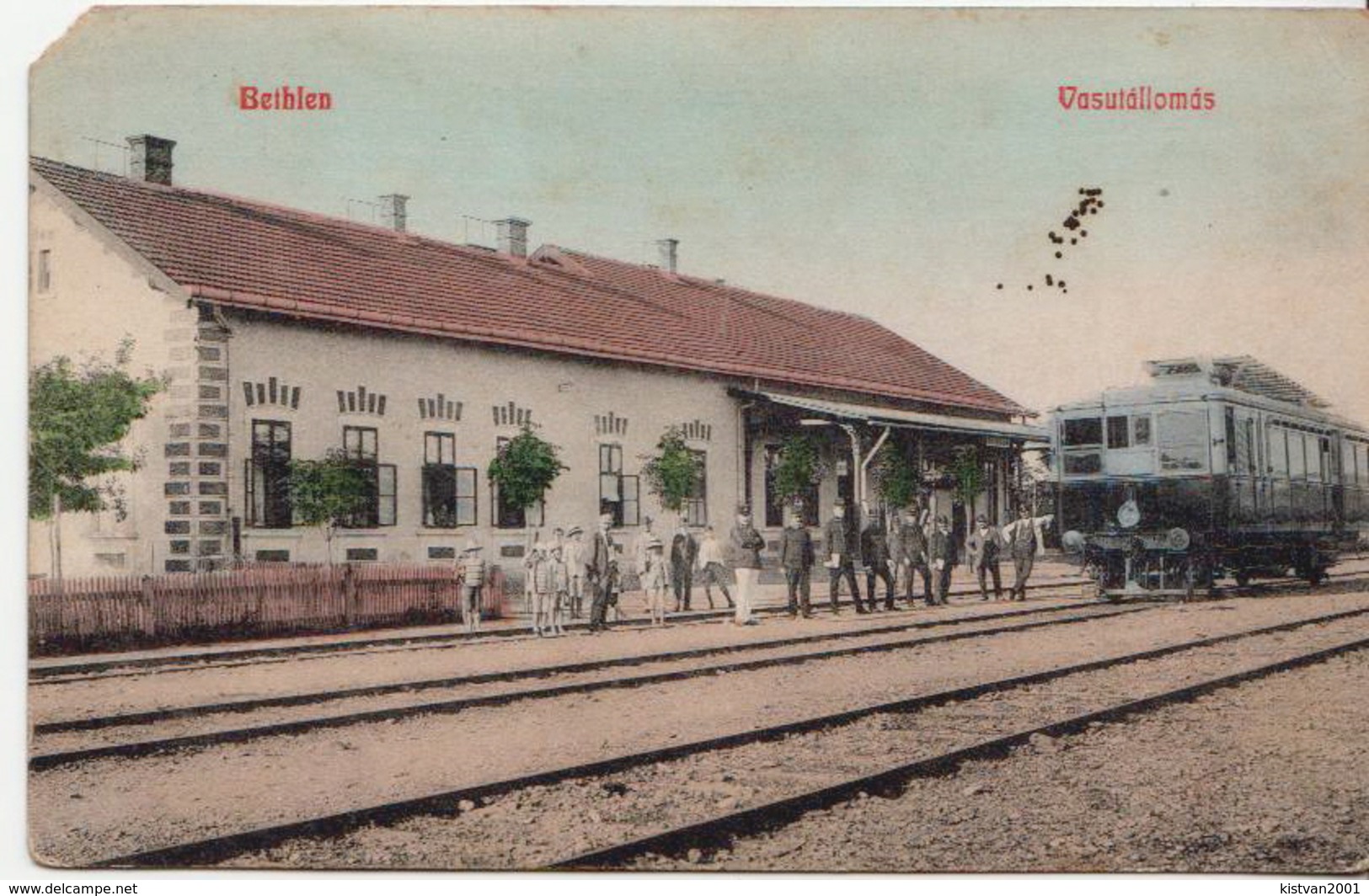 Train Station From Bethlen, Beclean, Erdély, Transilvania, Siebenbürgen ( Romania, Former Hungary) - Stazioni Con Treni