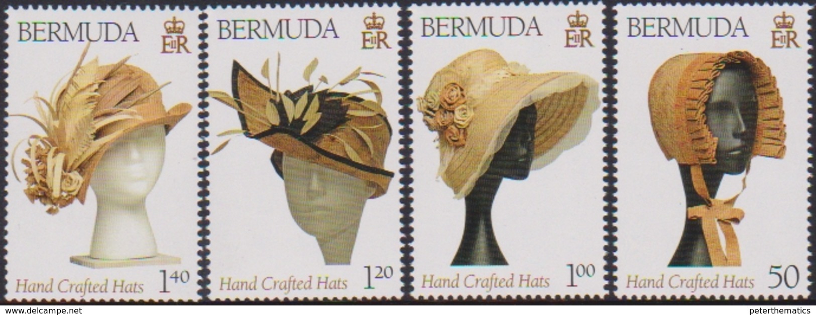 BERMUDA, 2019, MNH, HAND CRAFTED HATS, 4v - Other & Unclassified