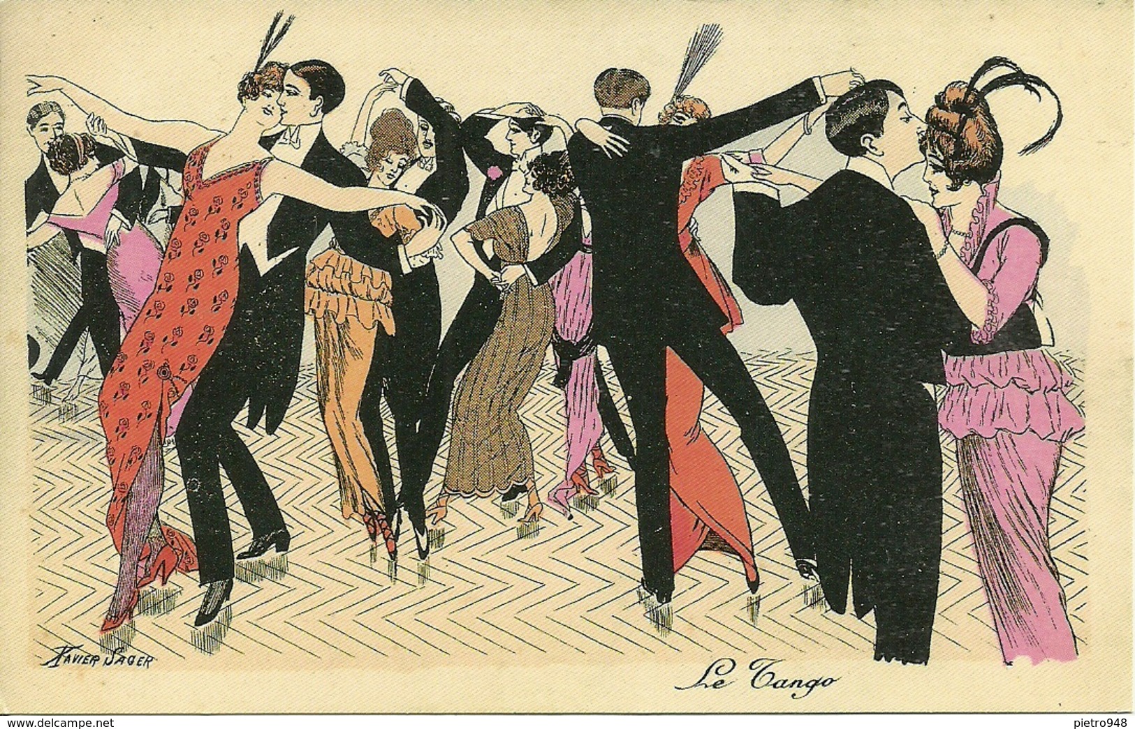 Le Tango, Riproduzione Da Orig., Reproduction, Illustrazione, Xavier Sager Illustratore (F16) - Autres & Non Classés