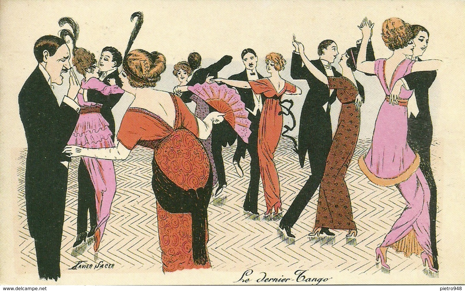 Le Dernier Tango, Riproduzione Da Orig., Reproduction, Illustrazione, Xavier Sager Illustratore (F17) - Autres & Non Classés
